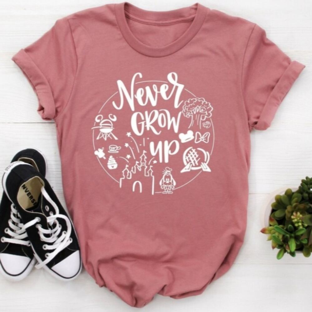 Bella Canvas Disney Peter Pan 'Never Grow Up T-Shirt